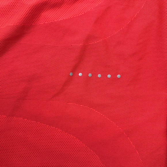 Nike Women's Bright Red Long Sleeve Running Tee - Picture 5 of 6